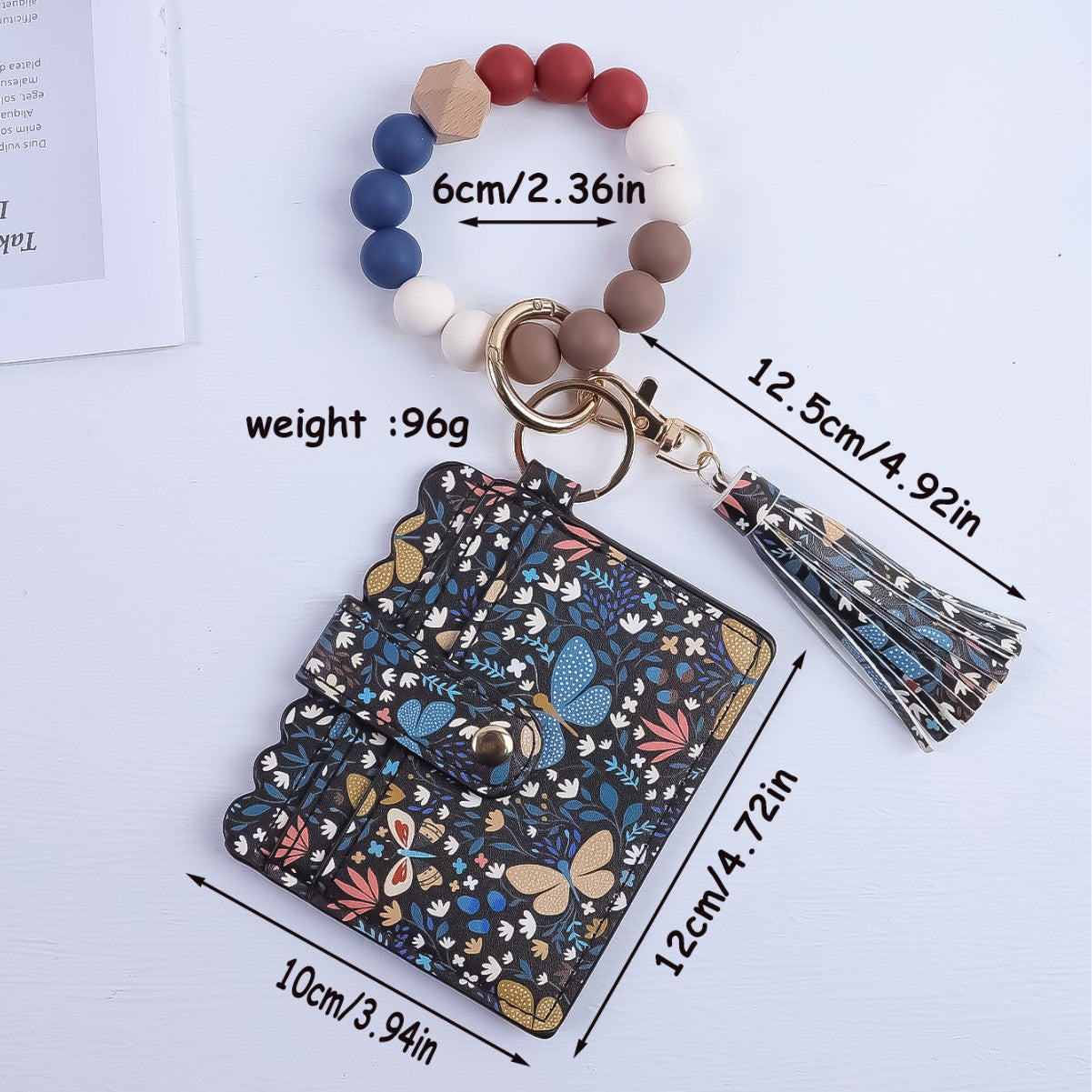 Wholesale Butterfly Print Wallet Keychain
